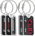 Forge Smart Lost and Found Luggage Tags, Global Luggage Tracking Tag, Travel Sentry Powered Baggage ID System for Luggage, Bags, Suitcases, and More (Black 4 PK)