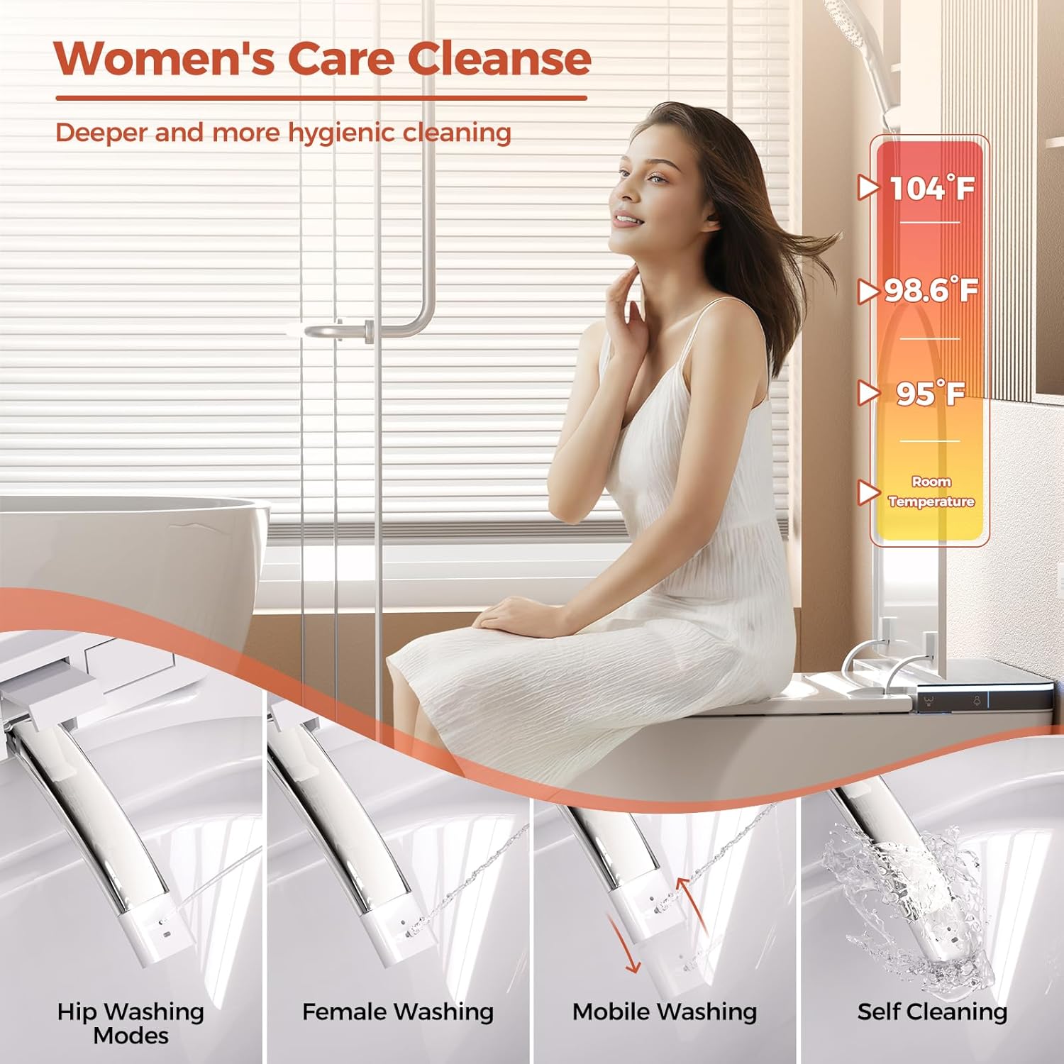 Smart Toilet with Bidet Built in,One Piece Japanese Toilet for Bathroom with Remote Control,Modern Elongated Toilet with heated toilet seat,bidet warm water,Auto Open/Close Lid