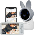 ARENTI Upgraded Baby Monitor with Camera, 3MP 2.4G WiFi Baby Camera Monitor, Infrared Night Vision, Night Light, 2-Way Audio, Cry&Motion Detection, Temp&Humidity Sensor, App Control