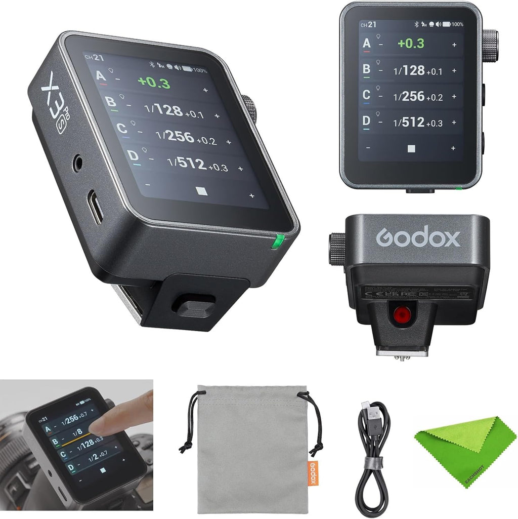 Godox X3 Pro S X3Pro S Touchscreen TTL Flash Trigger for Sony, 2.4G Wireless, 2.4" LCD Screen, Bluetooth Integration & APP Control, Wireless Speedlight Transmitter for Sony Cameras(Godox X3-S Upgrade)