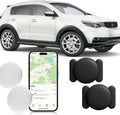 GPS Tracking Device for Vehicles No Monthly Fee,2PCS Real Time GPS Tracker for Car Work with Find My (iOS Only), Mini Car Tracker Device Hidden with Magnetic Case, Black