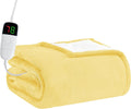 BOMOVA Heated Electric Blanket Twin Size - 62" x 84" Heating Blanket with 10 Heating Levels & 8 Hours Auto Off, Warm Flannel Blanket, Christmas Birthday Gifts for Women
