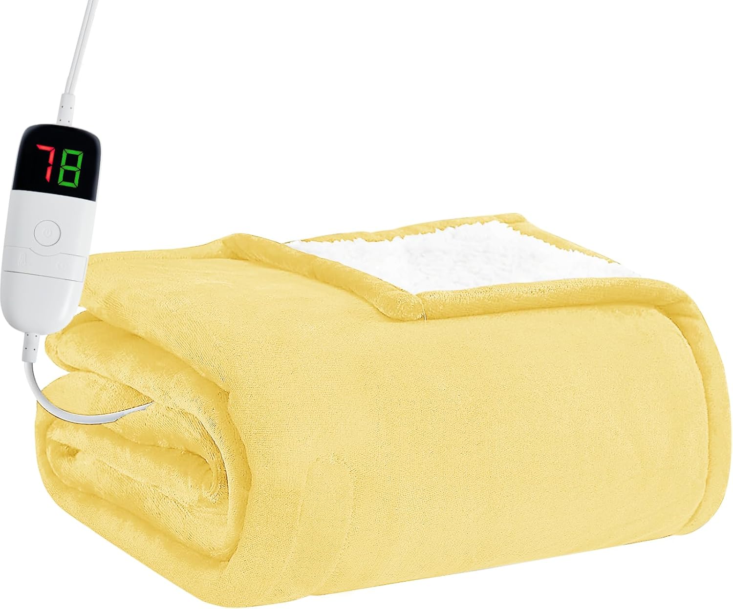 BOMOVA Heated Electric Blanket Twin Size - 62" x 84" Heating Blanket with 10 Heating Levels & 8 Hours Auto Off, Warm Flannel Blanket, Christmas Birthday Gifts for Women