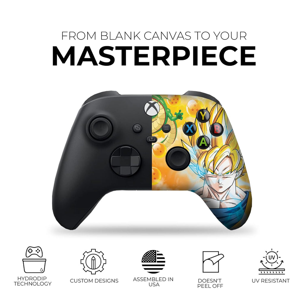 DreamController D. B. Z. Gokku Custom X-box Controller Wireless compatible with X-box One/Series X/S Proudly Customized in USA with Permanent HYDRO-DIP Printing (NOT JUST A SKIN)