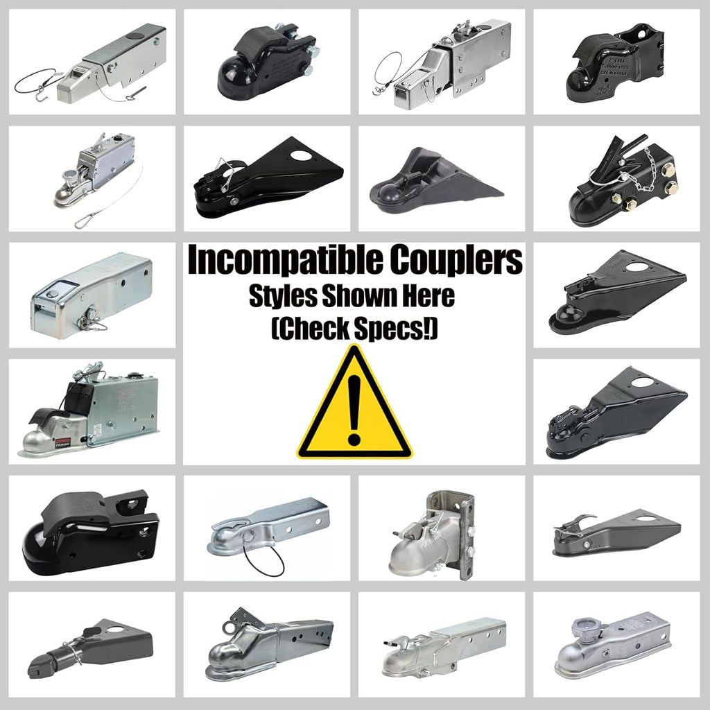 2-5/16" Heavy Duty Trailer Hitch Lock - Ball Coupler&Safety Chains Anti-Theft,Travel RV/Pop-Up Camper/Boat/Truck/Motorcycle/ATV/UTV/Flatbed/Cargo/Dump/Utility Trailer Tongue Lock Secure Design