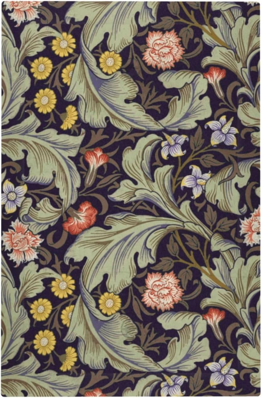 Boho William Morris Floral Green Leaves Flower Light Switch Cover Plate 1 Gang No Device Blank Electrical Wall Plates Faceplate Decorative Switch Plate Covers for Farmhouse Home Decor