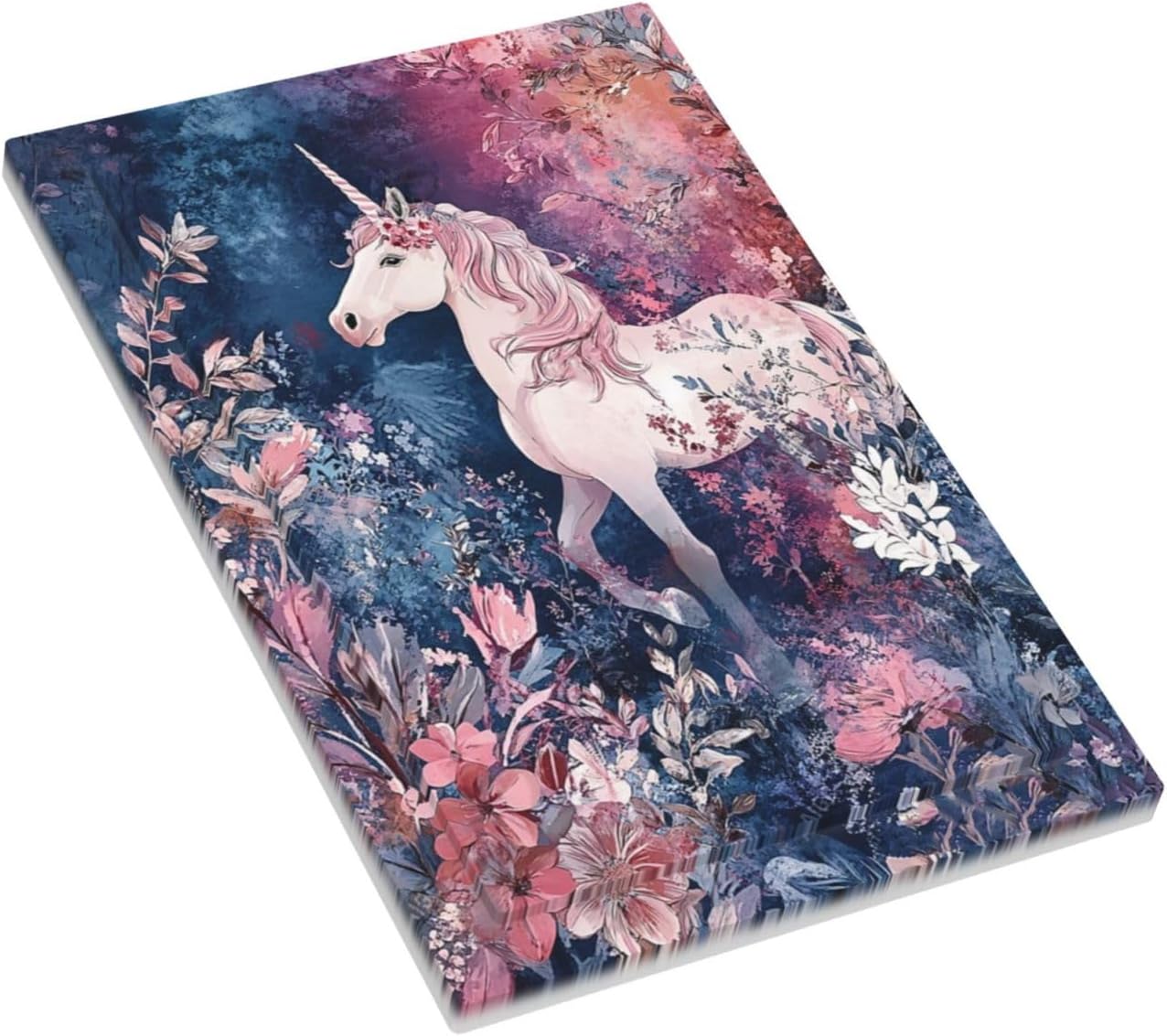 Light Switch Cover Plate Fantastic Pink Unicorn Wildflower Forest 1 Gang No Device Blank Wall Plate Electrical Outlet Cover Decorative Switch Plate Covers for Bedroom Kids room Decor