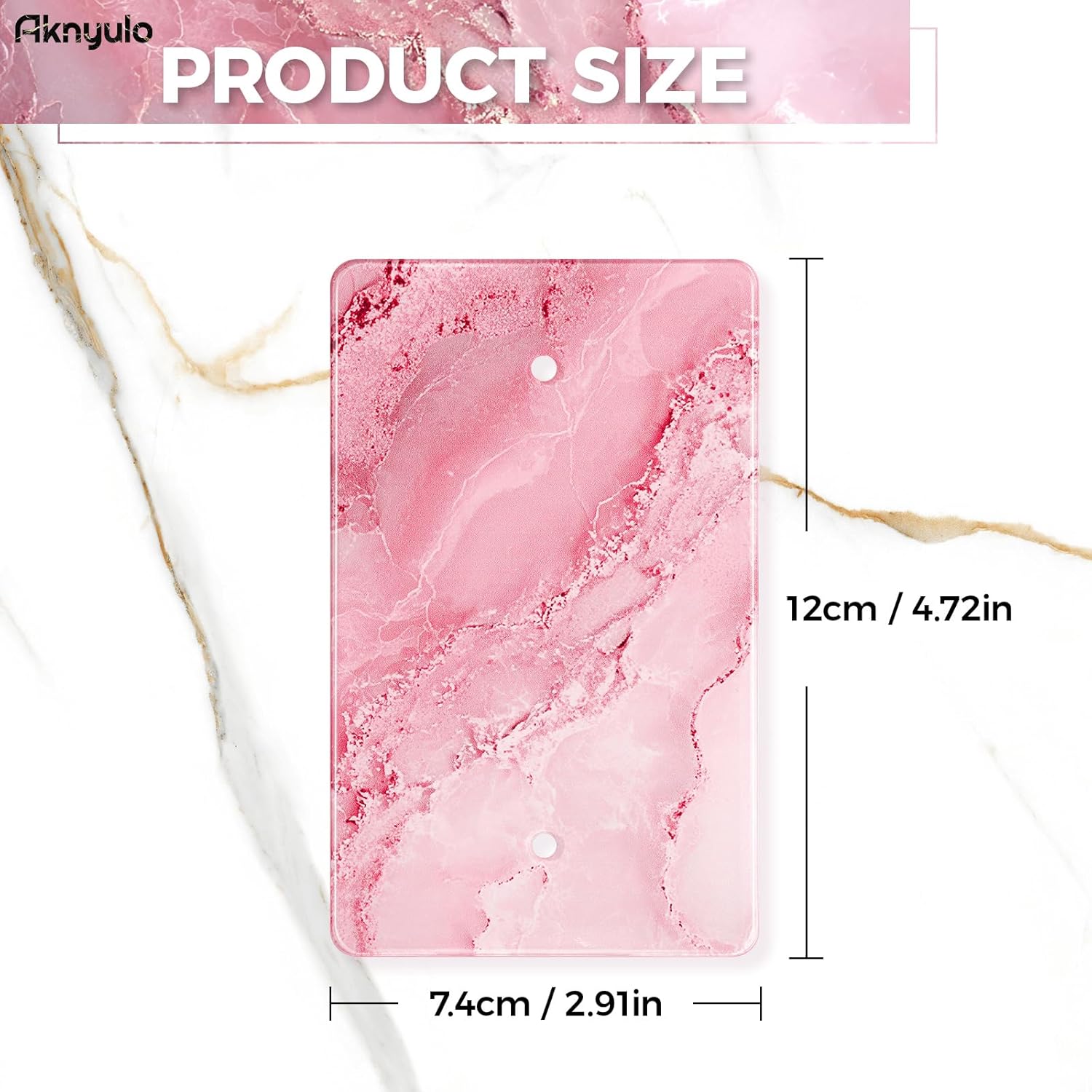 Abstract Pink Marble Design Acrylic Wall Plates Blank Wall Plate Light Switch Cover Plate Blank Wall Plate Decorative Acrylic Light Switch Cover
