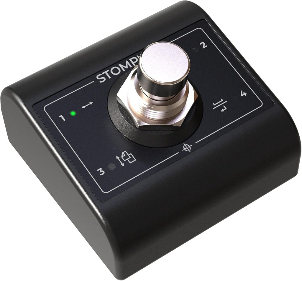 STOMP Mini Bluetooth Page Turner & App Controller - Ultra-Compact Single-Switch with Bidirectional Control, 100+ Hour USB-C Rechargeable Battery, Wireless Foot Pedal for Musicians, iOS, Android, Mac