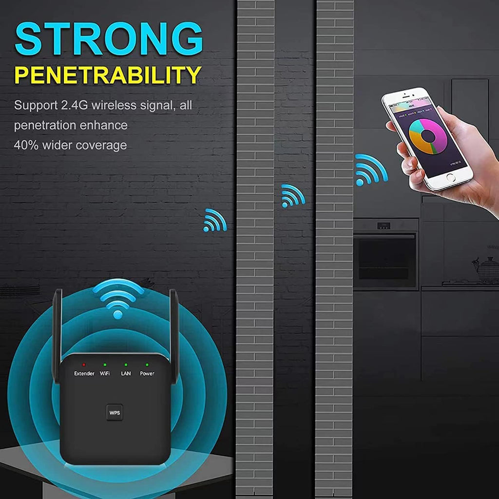 2026 Fastest WiFi Extender Signal Booster Covers 10000 Sq.ft and 80 Devices | 2.4GHz High Speed WiFi Repeater with Ethernet Port - Eliminate Dead Zones with Wireless Internet Booster for Home