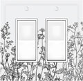Decorative Outlet Covers Floral Wildflower Rustic Plant Leaves 2 Gang Double Gfci Rocker Electrical Wall Panels Light Switch Cover Plate For Farmhouse Cabin Decor