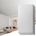 Art3d 12-Pack Slat Design 3D Wall Panels for Interior Wall Decor, 2x4 FT PVC Decorative Drop Ceiling Tiles - White