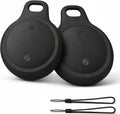 Bluetooth Tracker for Keys, Luggage & Pets – Smart Finder Compatible with iOS & Android, No Monthly Fee, Item Locator by BlissfulTails(2 Pack, Black)