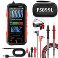 Digital Multimeter, FS899L Multimeter, USB Rechargeable Digital Multimeter – 6000 Counts, Automatic Digital Display Multimeter Tester for Home and Industrial Electrical Issues (FS899L)