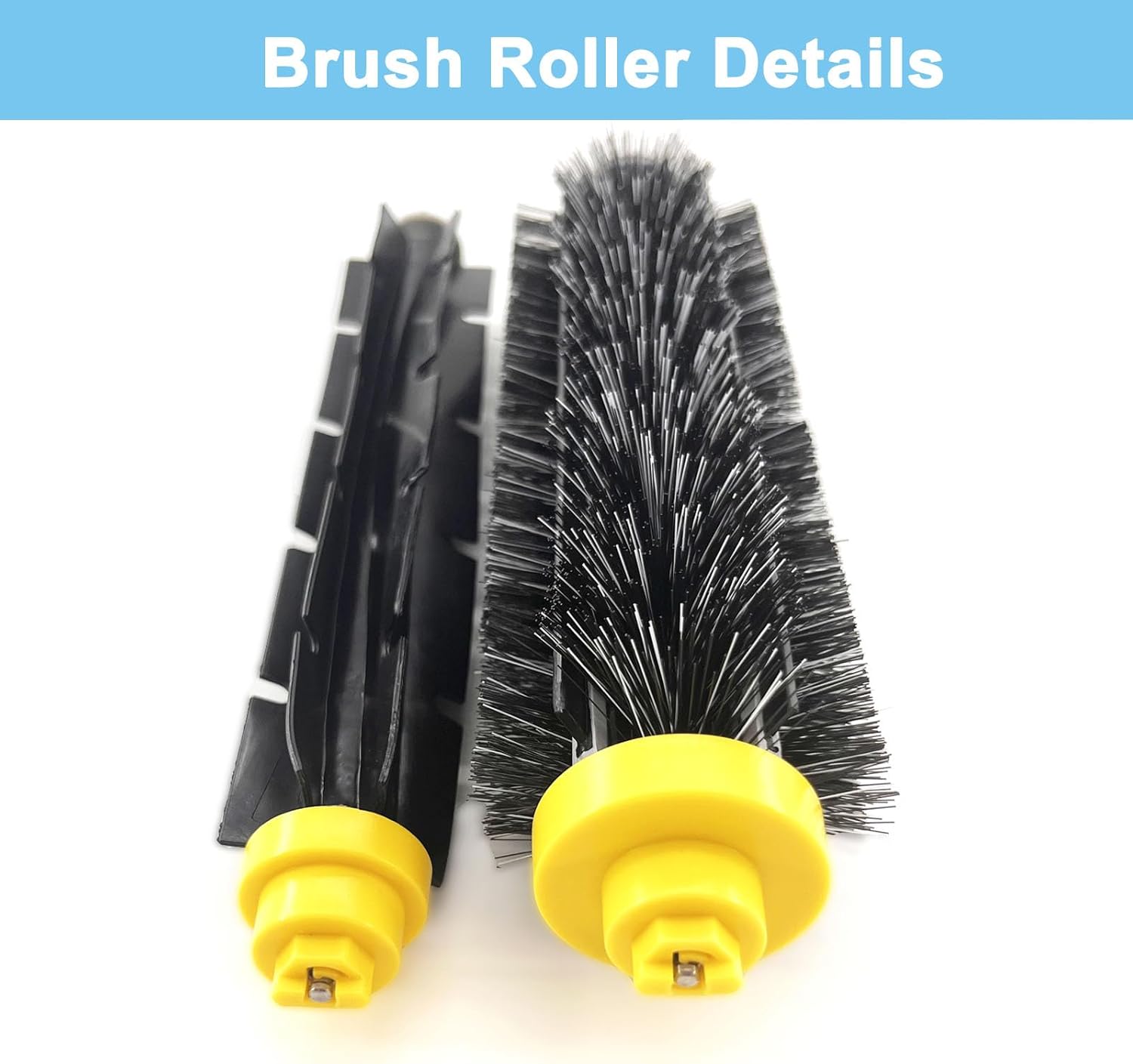 Roomba 676 Replacement Parts for iRobot Roomba 600 Series 676 694 675 692 695 677 671 655 645 690 680 660 650 620 614 & 500 Series 595 585 564 Robot Vacuum Cleaner, 2 Bristle & 2 Beater Brush