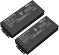 EMITEVER Dimmable Led Driver, 2 Packs 300W AC 110V-277V to DC 24V Transformer, 5-in-1 Dimming: ELV/MLV/TRIAC / 0-10V / 1-10V / 10V PWM/Potentiometer, Waterproof IP67 and UL Listed