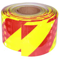 Non Fading Reflective Tape Outdoor Waterproof 4 inch Wide for Truck, High Visibility Warning Safety Industrial Marking Tape (168 feet)