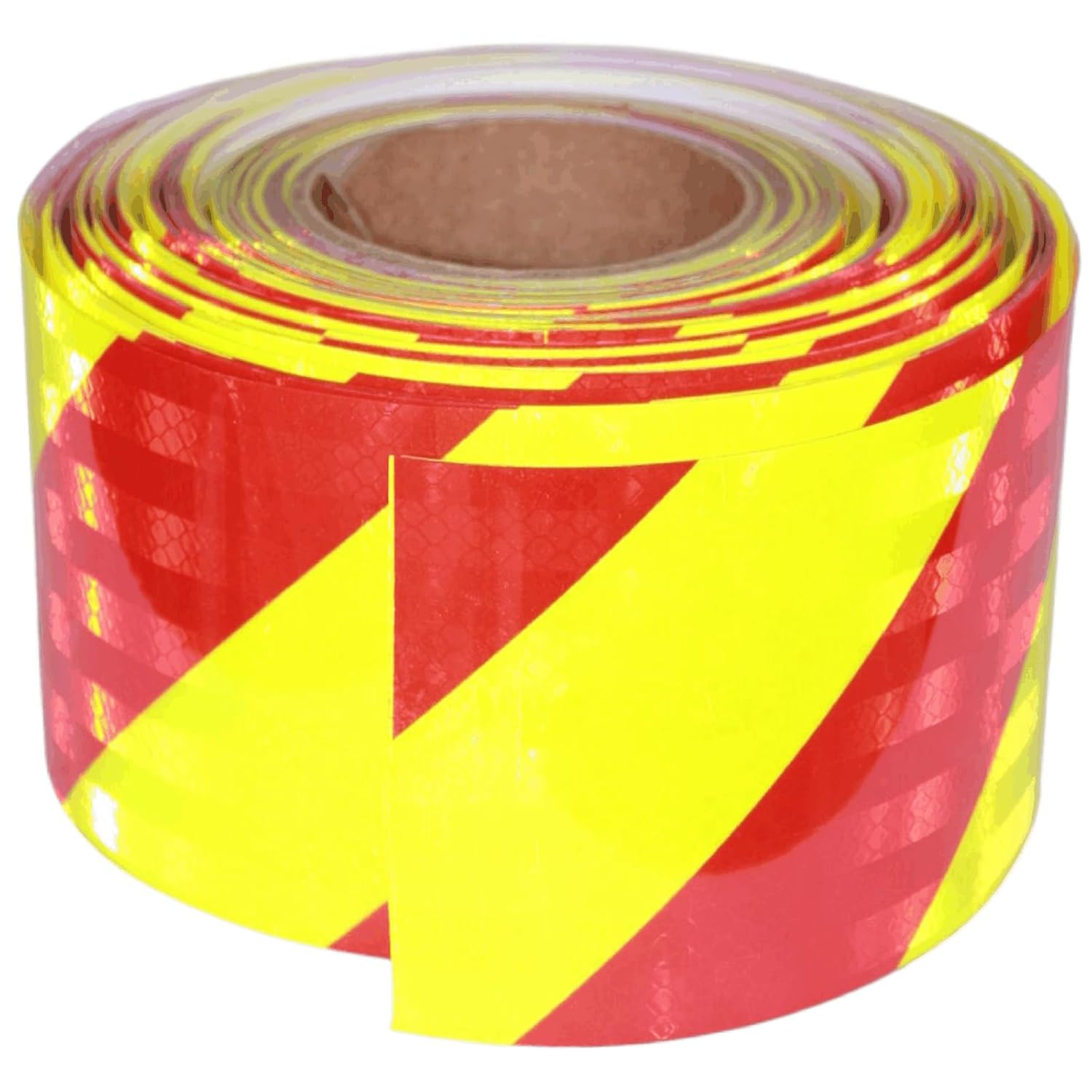 Non Fading Reflective Tape Outdoor Waterproof 4 inch Wide for Truck, High Visibility Warning Safety Industrial Marking Tape (168 feet)