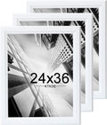 KTKDE 24x36 Poster Frame 3 Pack,Picture Frames Wooden White 36 by 24 in for Pictures and Art Prints, Exhibition, Caffe Large Frame for Photos, best gift