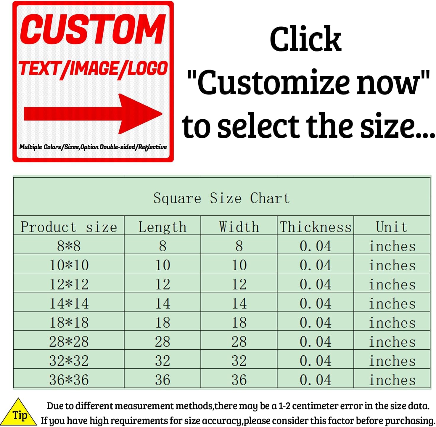 custom signs,aluminum outdoor metal sign,square with arrows,multiple sizes/colors,Option double-sided/reflective,personalized signs metal with your text,logo,photo,for home/business Road direction ,shop ads,Warning(Square)