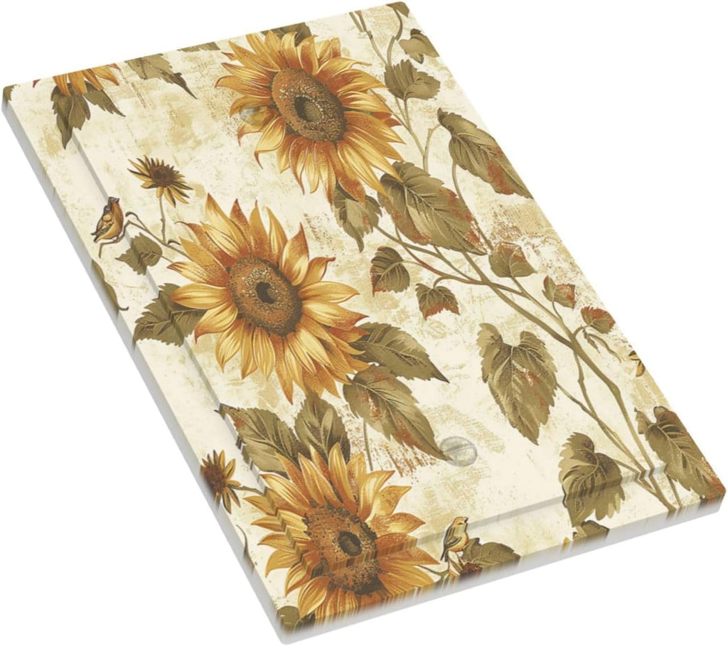 Light Switch Cover Plate Rustic Sunflower Floral Pattern 1 Gang No Device Blank Electrical Wall Plates Faceplate Decorative Switch Plate for Bedroom Cabin Decor
