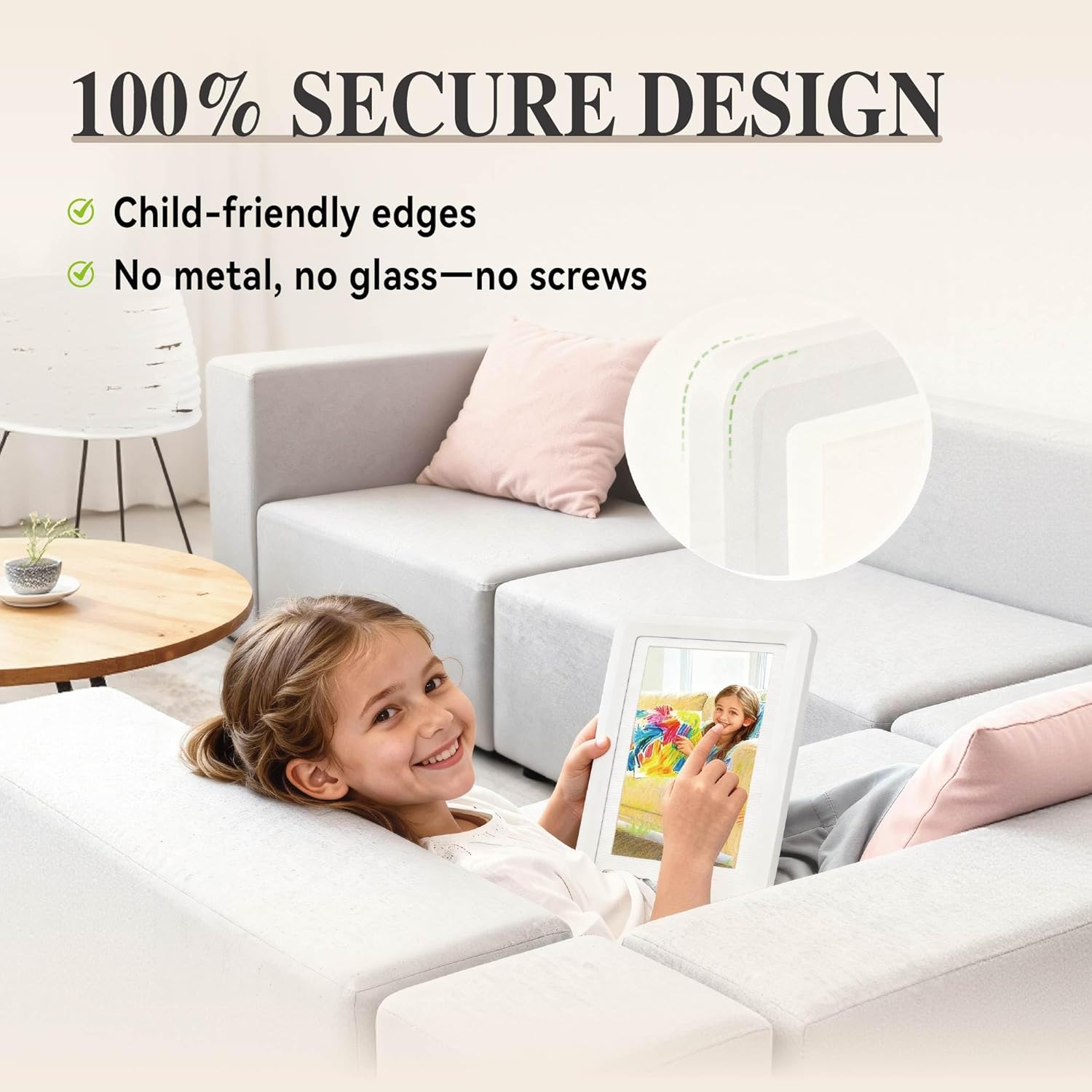 White 5x7 Picture Frame with Acrylic Front 10 Pack, ABS Frame for 5x7 or 4x11 Photos, Shatterproof UV-Resistant Tabletop Photo Frame, Vertical/Horizontal Display for Home Décor