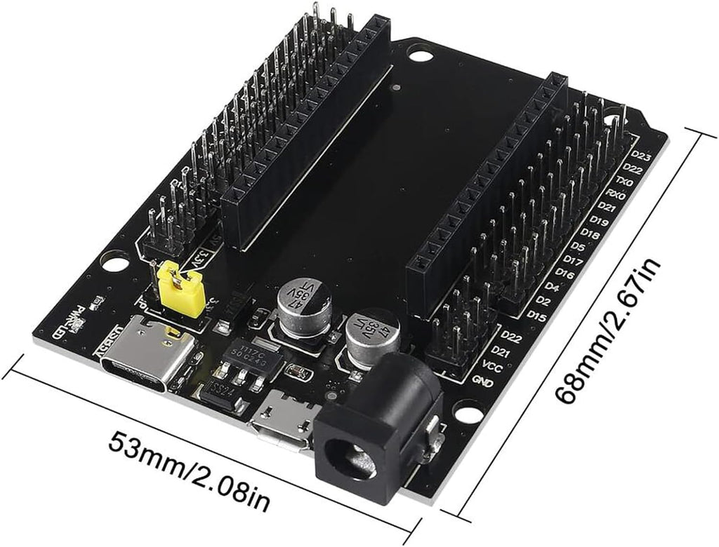 5pcs ESP32 GPIO Breakout Board ESP32 ESP-32S Development Board 30Pin Type-C Micro USB Dual Interface ESP32 Expansion Shield