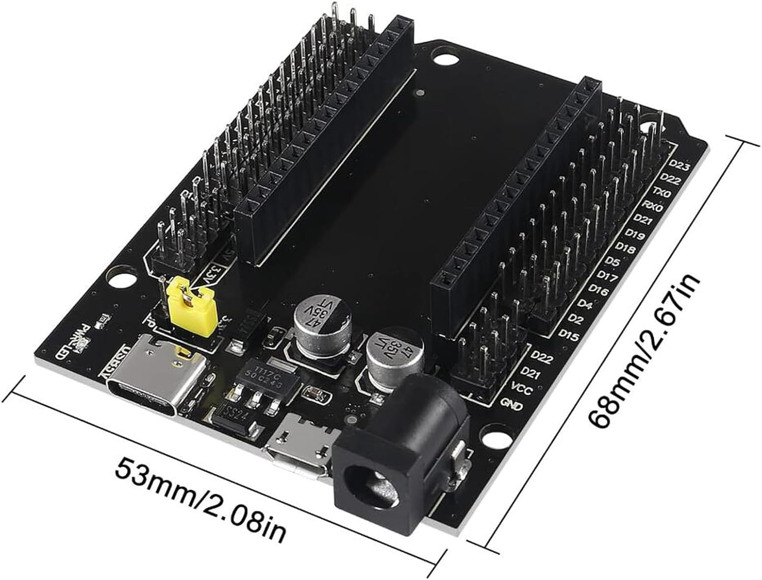 5pcs ESP32 GPIO Breakout Board ESP32 ESP-32S Development Board 30Pin Type-C Micro USB Dual Interface ESP32 Expansion Shield