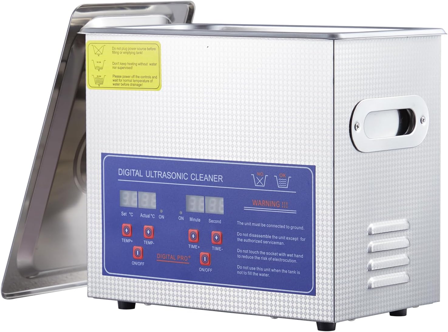 3.2L Commercial Ultrasonic Cleaner | Professional 40kHz with Digital Timer & Heater | for Jewelry, Watches, Eyeglasses & Small Parts Cleaning