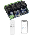 Ewelink WiFi Wireless Smart Relay Module USB 5v 4 Channel Inching Self-Lock Latched Dry Contact Remote Toggle Switch for Access Control, Garage Door,Home Automation, Compatible with Alexa Google Home