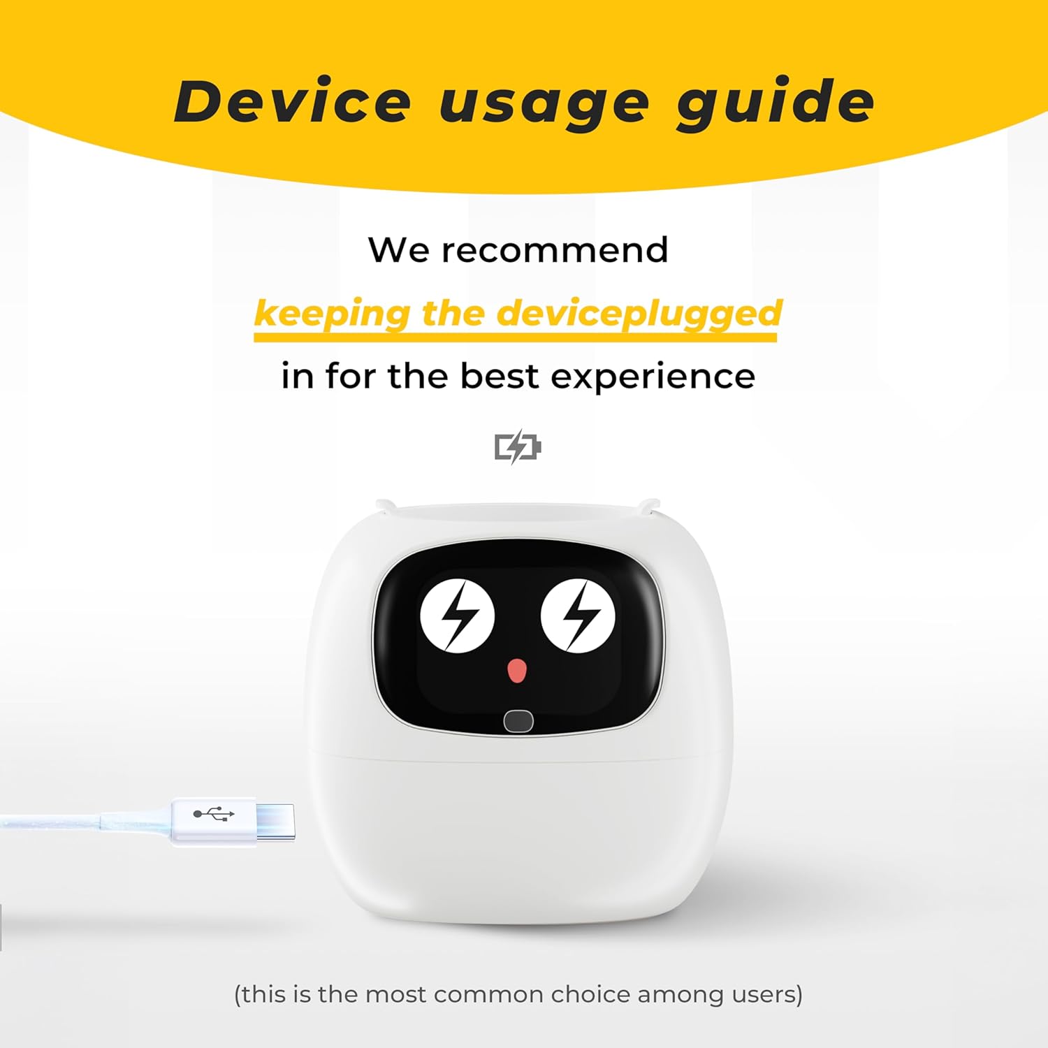 Smart pet Planter Robot Guidance on Plant Care with Emojis, Adorable Plant Companion with Rich Gesture Interaction, Neat Desk Setup Gift (White)