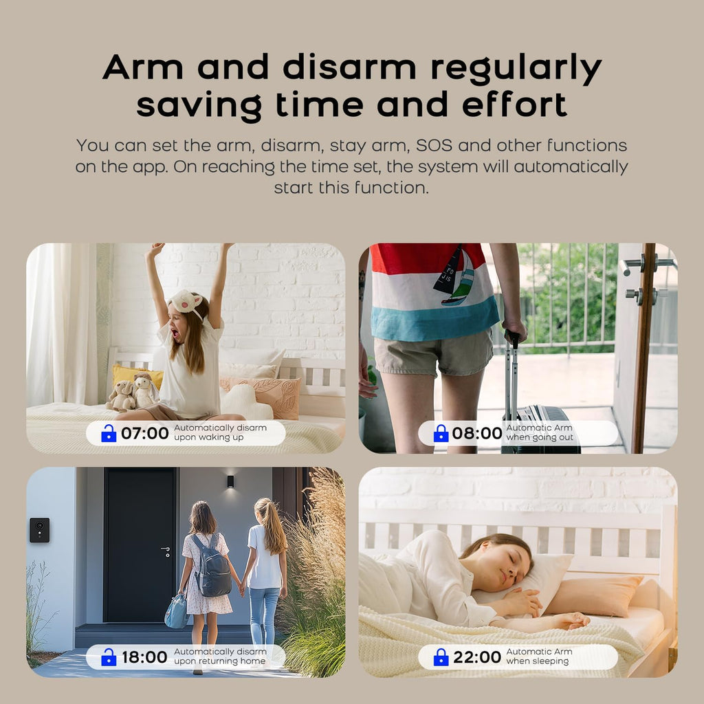 PGST Home Security System,12 Pieces Wireless Alarm System with Door Alarms,Motion Detector,Loud Siren,4G Calling/Phone App Alerts,Compatible with Alexa&Google for Home,Villa,Apartment,No Monthly Fee