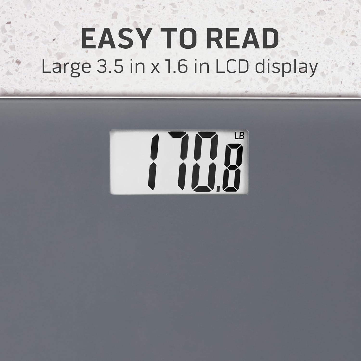 Health o meter Extra Wide Digital Bathroom Scale – 500 lb Capacity, 13.5"x11.8" Platform, Tracks 4 Users, 3.5" LCD Display, Precision Weighing, 2 AAA Batteries – Accurate, Easy to Read, Durable