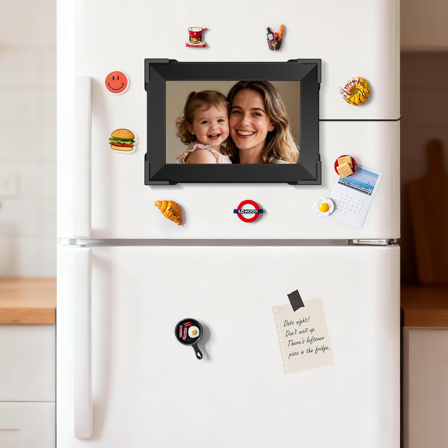 KPCB Tech 4 PCS Magnetic Corners for Most Digital Picture Frames, Electronic Photo Frame Accessories with Strong Magnets, Easy Mounting on Refrigerator & Any Magnetic Surfaces
