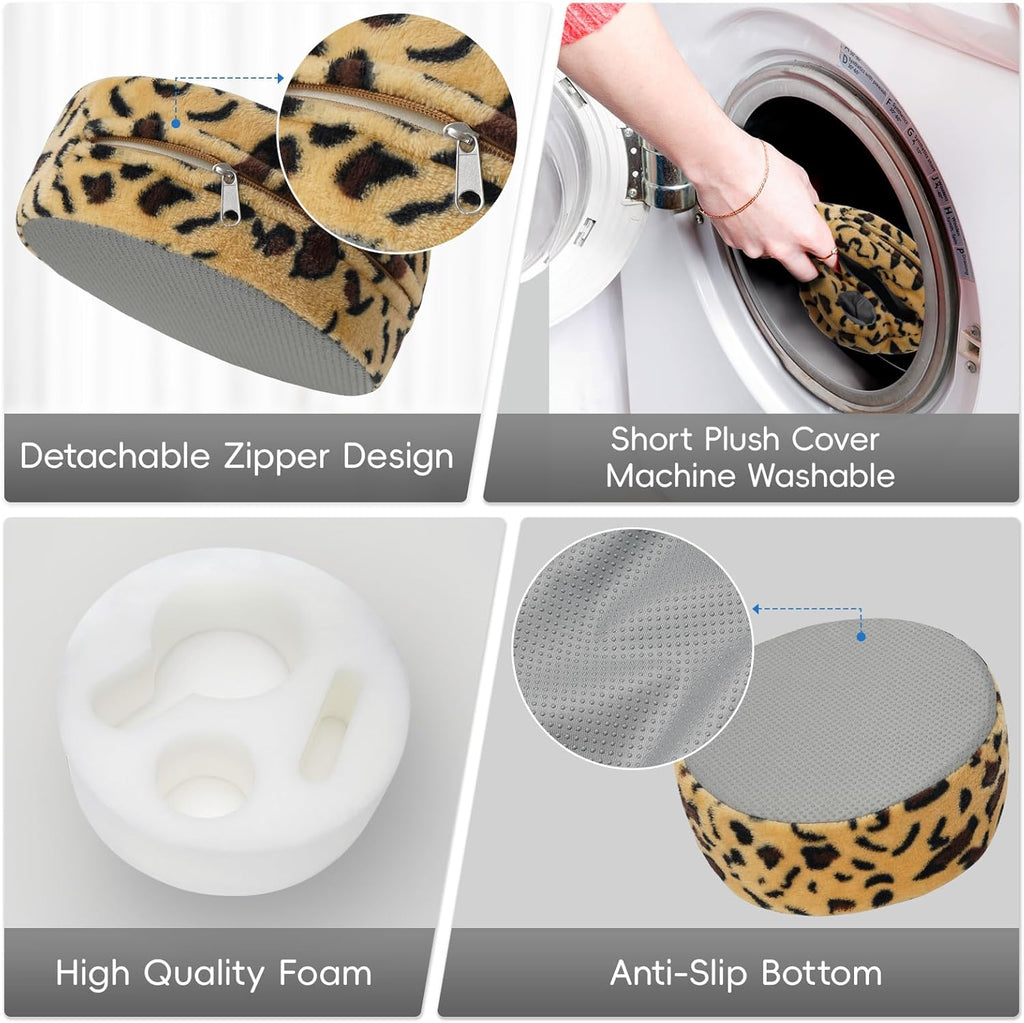 G GOOD GAIN Couch Cup Holder Pillow, Cute Sofa Drink Cup Holder Cozy Buddy | Desk Organizer for Mugs, Snacks, Phone, Makeup | Bed Caddy Tray for Car, Beach, Picnic, Boat, RV, Table (Cheetah)