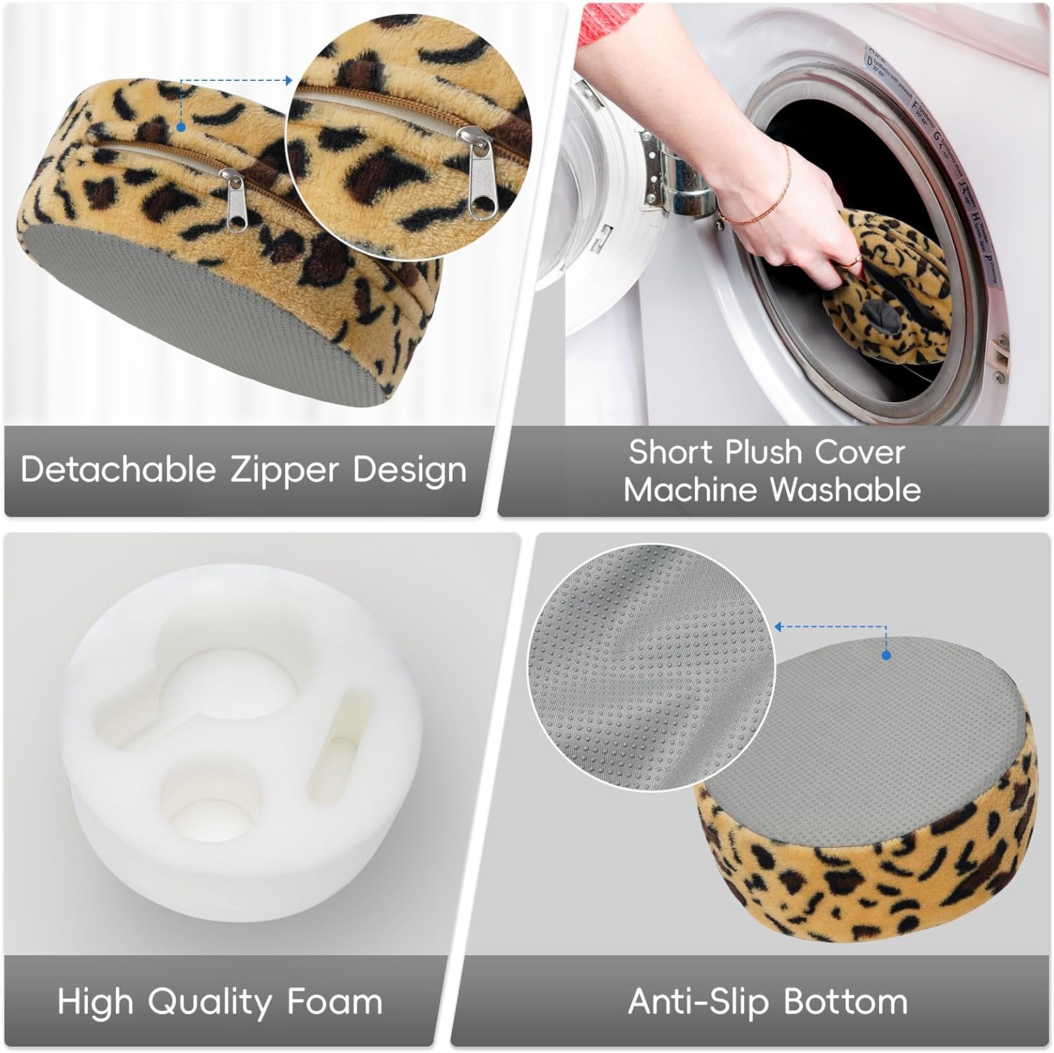 G GOOD GAIN Couch Cup Holder Pillow, Cute Sofa Drink Cup Holder Cozy Buddy | Desk Organizer for Mugs, Snacks, Phone, Makeup | Bed Caddy Tray for Car, Beach, Picnic, Boat, RV, Table (Cheetah)