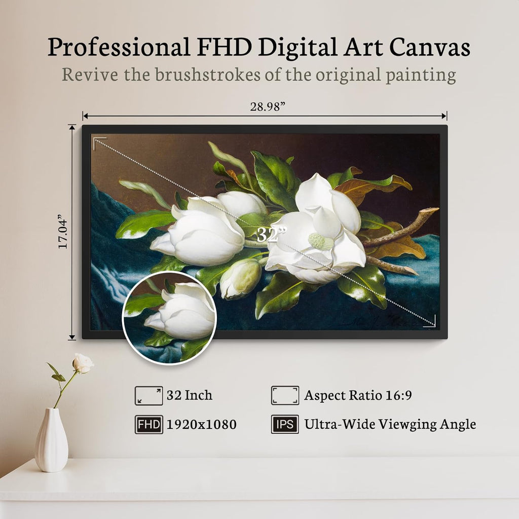 BSIMB 32 Inch Large Digital Picture Frame, Touchscreen 64GB 1920x1080 FHD WiFi Photo Frame Electronic Display Wall Mount Include, Share Pictures/Videos via App/USB/SD, Easy Setup, Gifts for Mom, Black