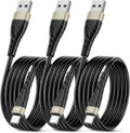 OIITH USB C Cable, USB A to USB C 3A Fast Charging (10FT 3Pack) Phone USB Type-C Charge Cable Android Charge Cord USB C Charger Cable for iPhone 15 Plus/Pro/Pro Max/Samsung/Pad/Laptop/LG/-Gold