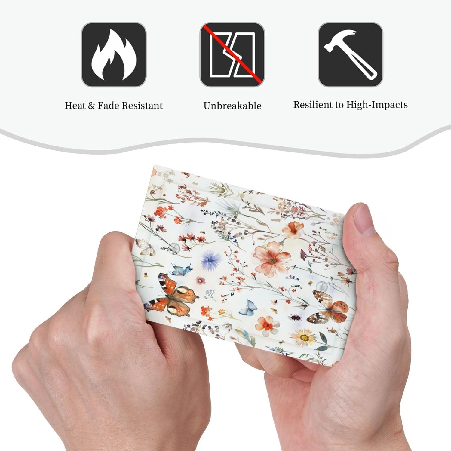 Light Switch Cover Plate Butterfly Floral Boho Multicolor Flower Leave 1 Gang No Device Blank Electrical Wall Plates Faceplate Decorative Switch Plate for Bed Room living Room Decor