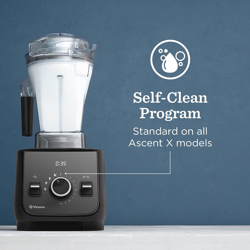 Vitamix Ascent X2 Blender with Three Blending Programs, Self-Cleaning Program, Professional-Grade Blender for Smoothies, Soups and More, Stainless-Steel Blades, 48 Oz Container, Shadow Black