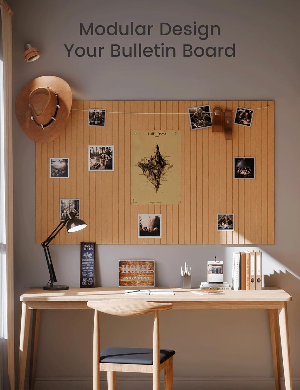 Large Felt Bulletin Board 48" x 36" Cork Board Alternative-12 Pack with 70 Safe Removable Adhesive Tabs, Cork Boards for Walls for Home Office Classroom Pin Board-Mustard Yellow
