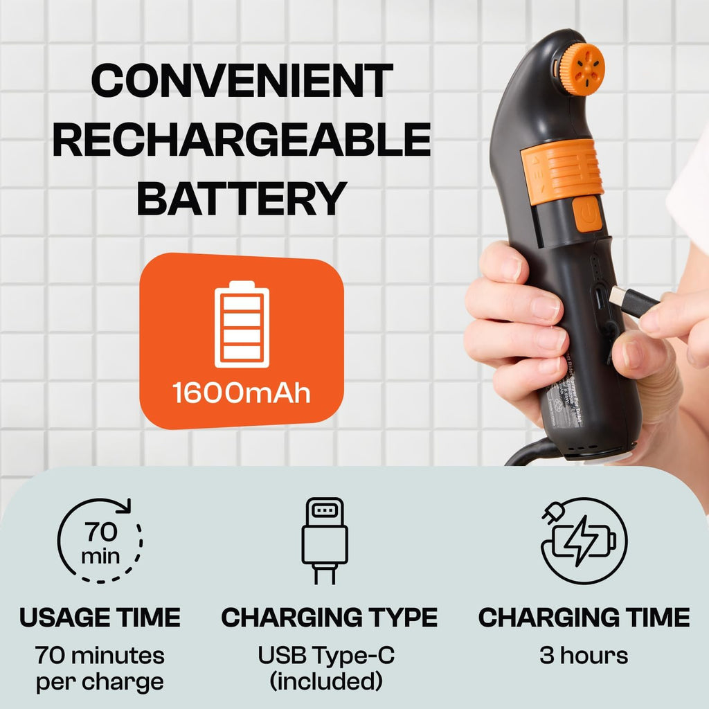Portable Bidet for Travel – Electric High Pressure Rechargeable Bidet for Women & Men | 2.5L Bottle | 1300ML/Min Flow | USB-C | 1600mAh Battery | USA Brand – Spray Mate Jumbo