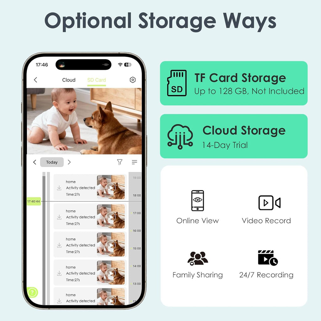 YOTON 1080P Indoor Security Camera for Baby Monitor, Pet Camera with Night Vision, 2-Way Audio, Motion Detection, Cloud & SD Card Storage, Easy Setup, Works with Alexa & Google Assistant (4 Pack)