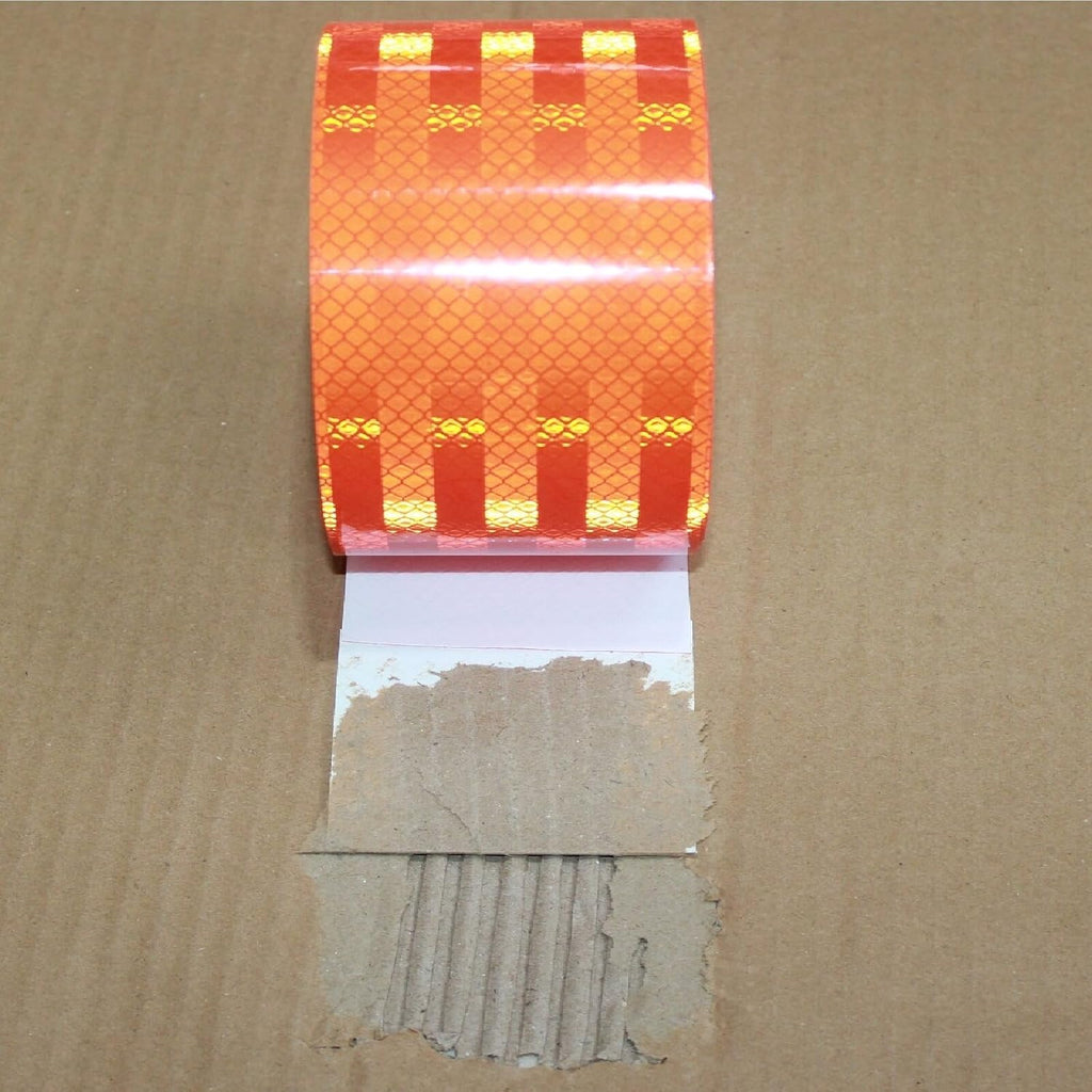 Non Fading Orange Reflective Tape Outdoor Waterproof 4 inch, High Visibility Warning Industrial Marking Tape, Safety Stickers (68 feet)