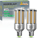Radar Motion Sensor LED Light Bulbs, 32W Warm White 2700K 4000LM (300 Watt Equivalent) Auto Motion Detector Activated Dusk to Dawn Light for Stairway, Hallway, Porch, Garage, Driveway, Patio, 2 Pack