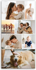 LZIMU Collage Canvas Prints with Your Photos Personalized Multi Pictures for Wall Custom Family Wedding Baby Pet Dog Photo to Canvas Customized Gifts Home Wall Decor (Collage Photo-12, No frame)