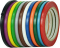 MAT Vinyl Marking Tape Rainbow Pack - 1/4 inch x 36 yds. 12-Rolls Assorted Colors - for Safety Floor Marking (School Gym, Restaurants, Warehouse), Dance Floor Splicing, Pinstriping Cars & Boats