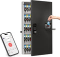 104 Keys Lock Box with Drop Slot, Key Cabinet Wall Mount, Fixed Code/OTP, APP Bluetooth/Wi-Fi, Spare Key Unlock, Large Key Return Box for Hotel, Car Dealerships, Realtors, Office
