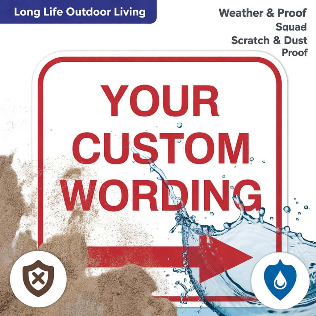 Custom Metal Left or Right Arrow Sign – 32x32 Inches Rust Free .040 Aluminum, Fade Resistant, Personalized Outdoor Sign for Business Workplace Office Home