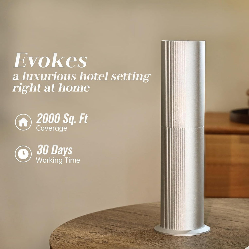 Waterless Essential Oil Diffuser for Home and Commercial Use up to 2000 sq ft, Scent Diffuser for Large Room, Bluetooth Hotel Collection Diffuser with App and Remote Control for Office, 100ml, Silver